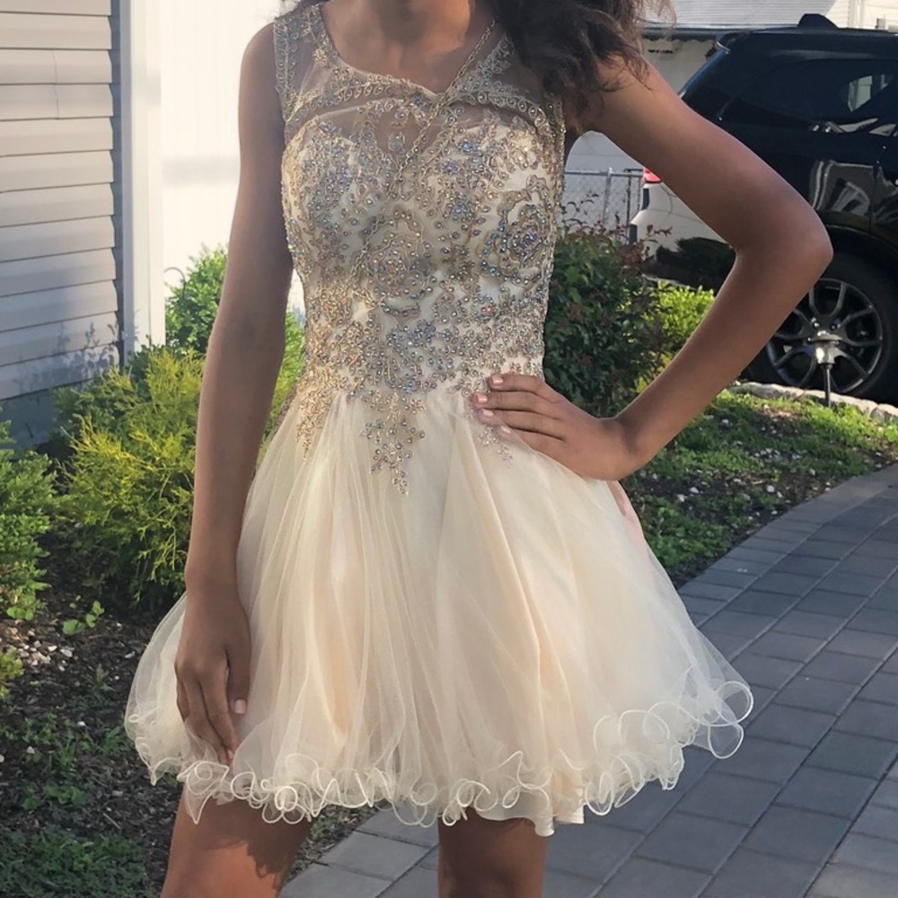Champagne Quinceañera Dress